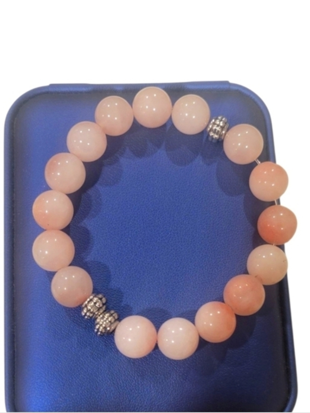 Pink Beaded Bracelet With Jewels